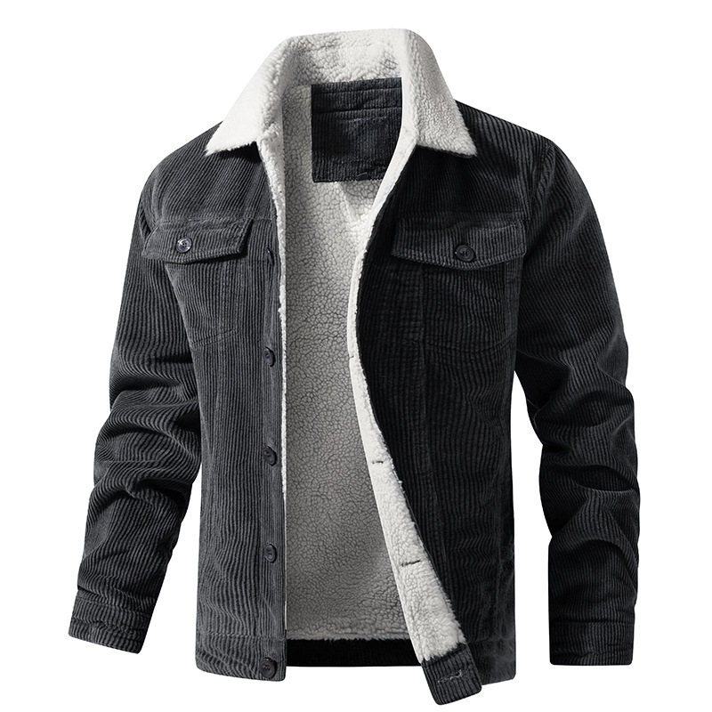 Kuschelige Sherpa | Cord-Jacke