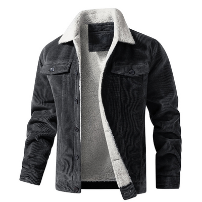 Kuschelige Sherpa | Cord-Jacke