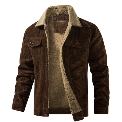 Kuschelige Sherpa | Cord-Jacke