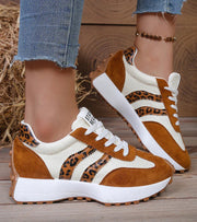 Elliora - Stützende Sneaker – Beiger Leopard