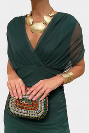 Isabella | Modisches Blumenkleid für Damen – Grün