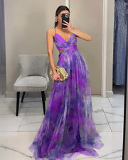 GISELLE | Chiffon Maxi Kleid – Lila