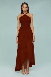 Sommerfeld | Spiral-Rüschenkleid – Rot