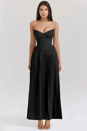 Sommerfeld | Luxuriöses Maxikleid mit Sanftem Fall – Schwarz