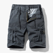 Jakob | Herren Kordelzug Multi-Taschen Cargo-Shorts – Grau