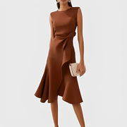 Jesse – Damen-Midikleid – für festliche Gelegenheiten – Braun