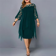 Eleanor - Elegantes Chiffon-Midikleid – Grün