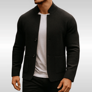 LAU | STRICKWESTE MIT STRUKTUR FÜR HERREN – Schwarz