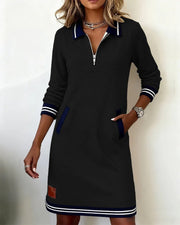 JULI | KLEID MIT LANGEN ÄRMELN – Schwarz