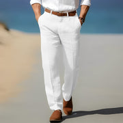 Trent - Bequeme, stylische Hose für Herren – Weiß