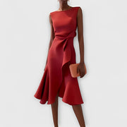 Jesse – Damen-Midikleid – für festliche Gelegenheiten – Rot