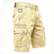 Pieter | Funktionale Denim Cargo Shorts – Beige
