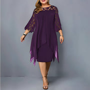 Eleanor - Elegantes Chiffon-Midikleid – Lila