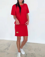Sommerfeld | Stretchkleid mit entspannter Passform – Rot