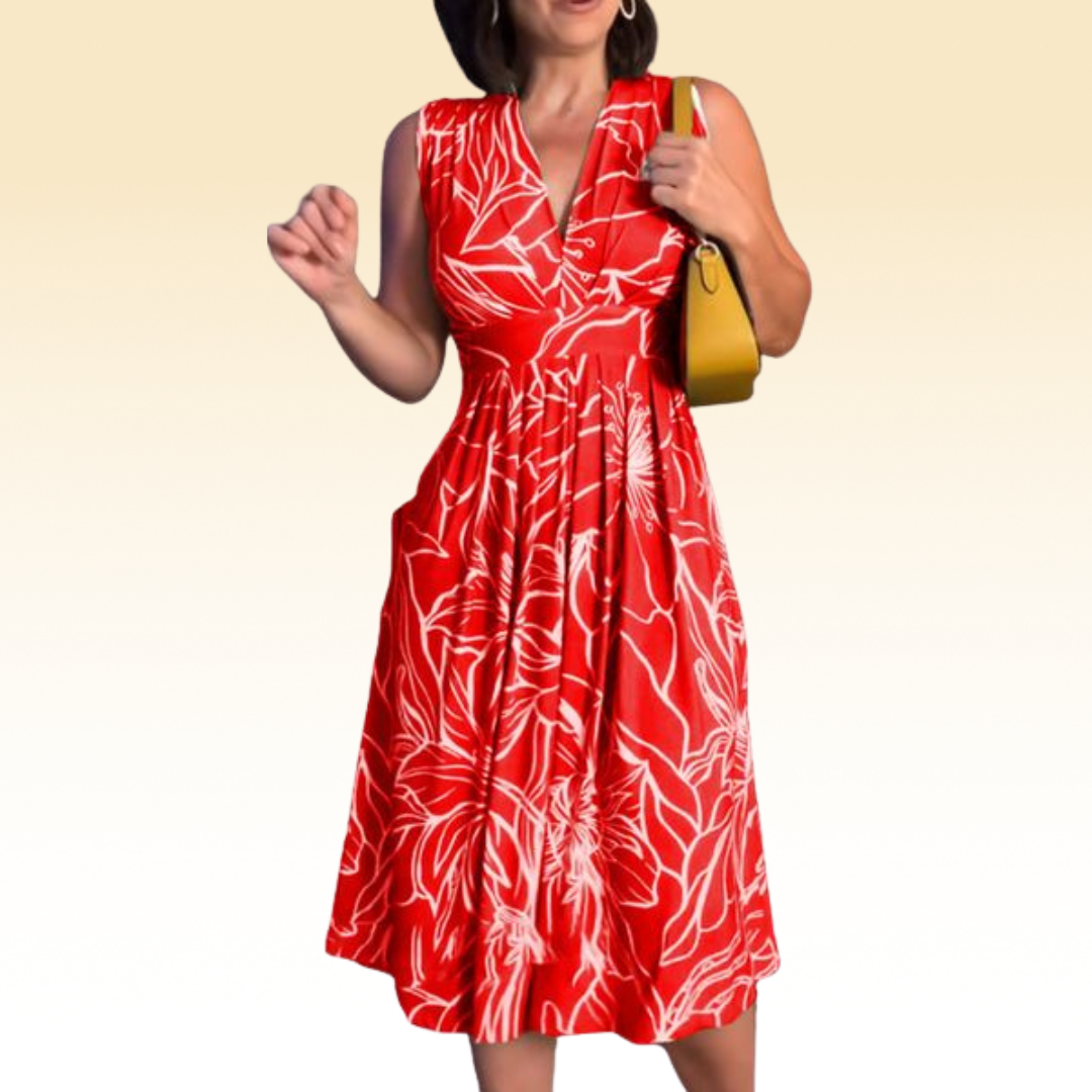 Iris | Elegantes geblümtes Kleid