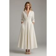 Irina | Damen Sommer Midikleid Elegant für Strand und Alltag – Beige