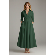 Irina | Damen Sommer Midikleid Elegant für Strand und Alltag – Grün
