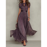 Iris | Damen Elegant Lila Maxikleid mit Sommer – Lila