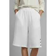 Jara | Damen Shorts Mit Elastischem Bund Für Sommer – Weiß