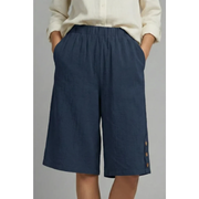 Jara | Damen Shorts Mit Elastischem Bund Für Sommer – Marineblau
