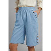 Jara | Damen Shorts Mit Elastischem Bund Für Sommer – Hellblau