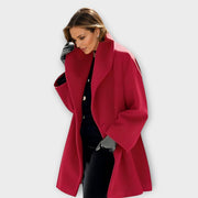 Elegante Übergangsjacke aus Wolle – Rot