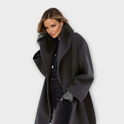 Elegante Übergangsjacke aus Wolle – Schwarz