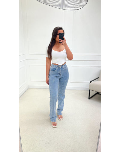 Strass-Jeans | Schimmernde Akzente & Elegante Passform | Modern & Stilvoll