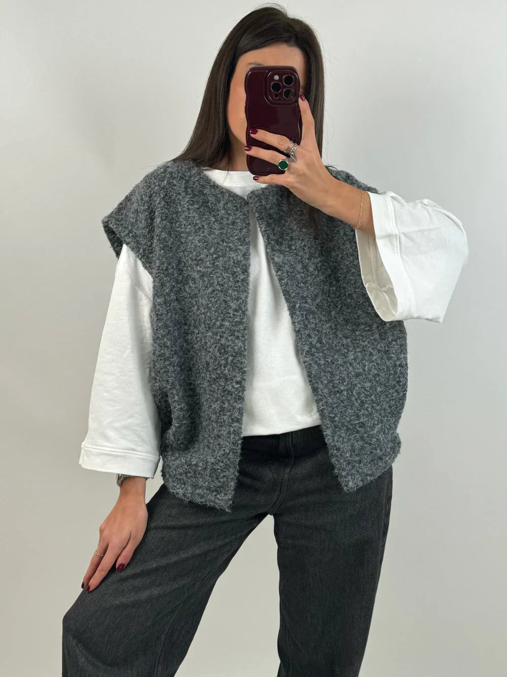 Mia | Ärmellose Weste mit Taschen