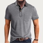Johannes | Herren Poloshirt Mit Struktur Für Sommer – Dunkelgrau