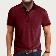 Johannes | Herren Poloshirt Mit Struktur Für Sommer – Rot
