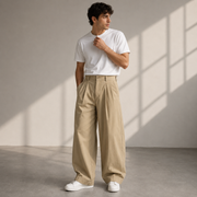 Jonathan | Herren hose Wide Leg Freizeit Modern – Khaki