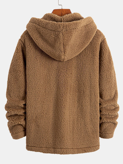 Leon | Bequeme Teddy-Fleece-Kapuzenjacke