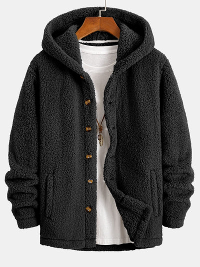 Leon | Bequeme Teddy-Fleece-Kapuzenjacke