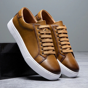 Felix | Stilvolle Herren Leder Sneakers Design – Hellbraun