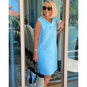 Kaja | Damen Leichtes Sommer Minikleid – Himmelblau