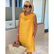 Kaja | Damen Leichtes Sommer Minikleid – Gelb