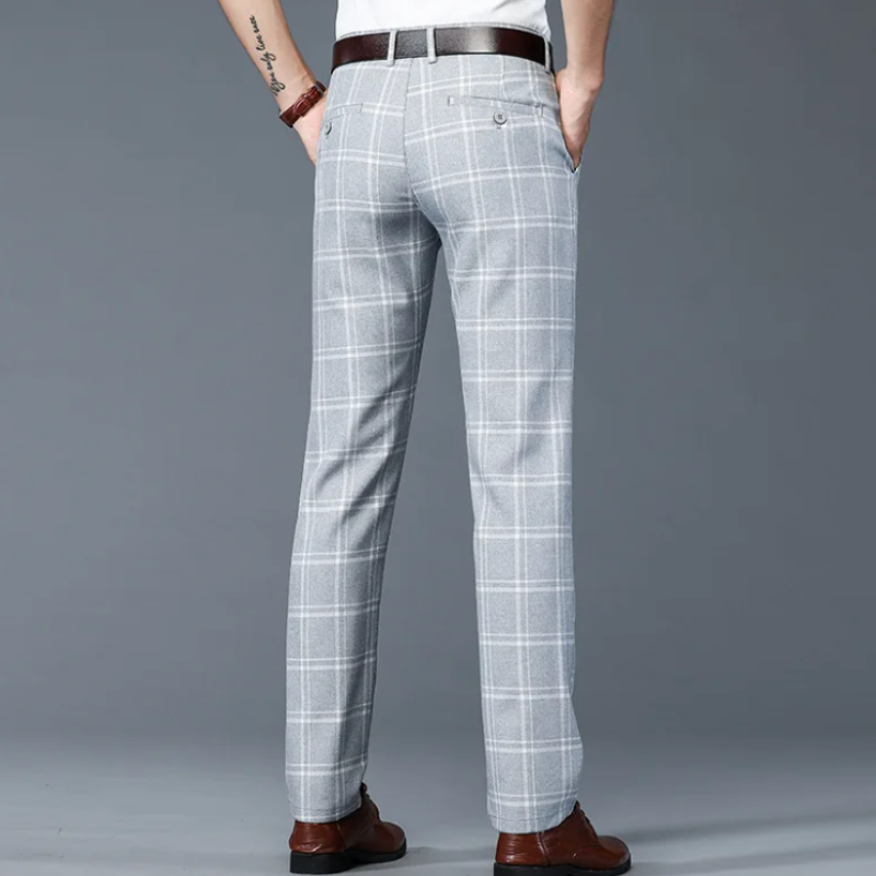 Dominic | Herren Kariert Hose | Stretch