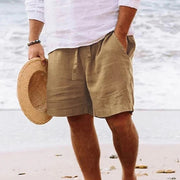 Kaspar | Herren Kordelzug Shorts Bermuda – Khaki