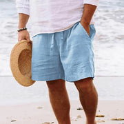 Kaspar | Herren Kordelzug Shorts Bermuda – Hellblau
