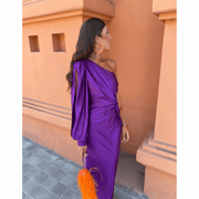 Sommerfeld | Elegantes Abendkleid mit Knotendetail – Lavendel