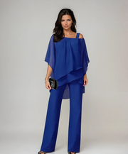 Leorisse - Fließender asymmetrischer Zweiteiler – Blau