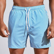 Jarrow - Schnelltrocknende gestreifte Boardshorts – Hellblau