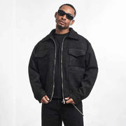 Klassische Bomberjacke Herren – Schwarz