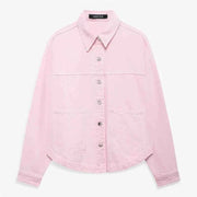 Klassische Denimjacke – Hellrosa