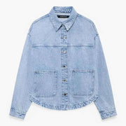 Klassische Denimjacke – Hellblau