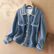 Klassische Jeansjacke Damen – Blaugrau