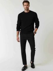 Klassischer Pullover Herren – Schwarz