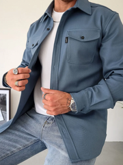 Konstantin | Herren Langarm Freizeithemd – Blau