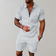 Konstantin | Herren Polo Shorts Set – Weiß